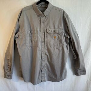 Carhartt Force Relax‎ Fit Men’s Size Large Grey Long Sleeve Ventilated back
